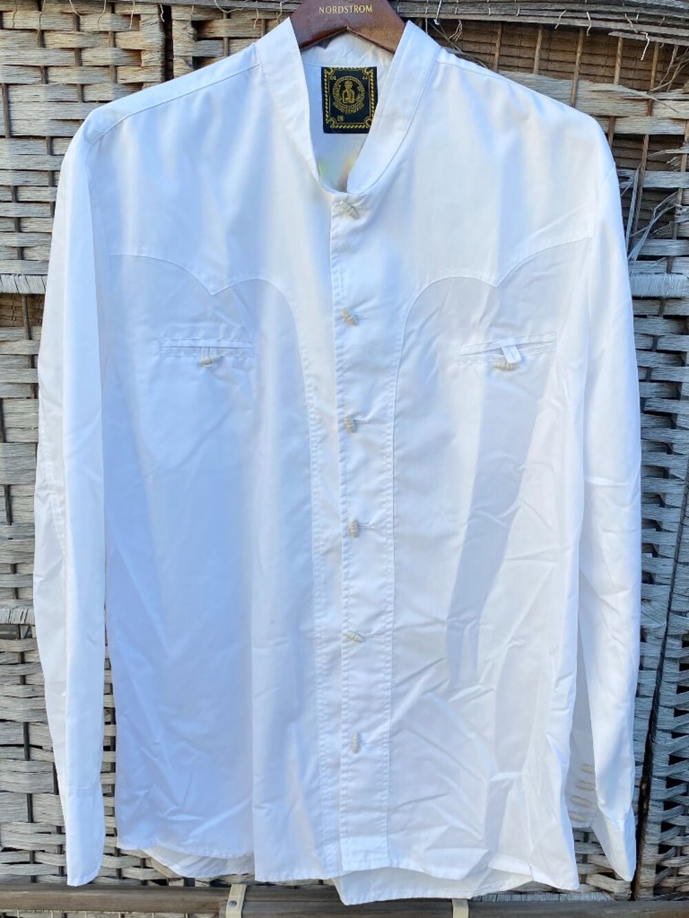 Espuela de Oro White Short Sleeve Shirt Mexican Jaripeo Huapango Western Charro
